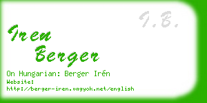 iren berger business card
